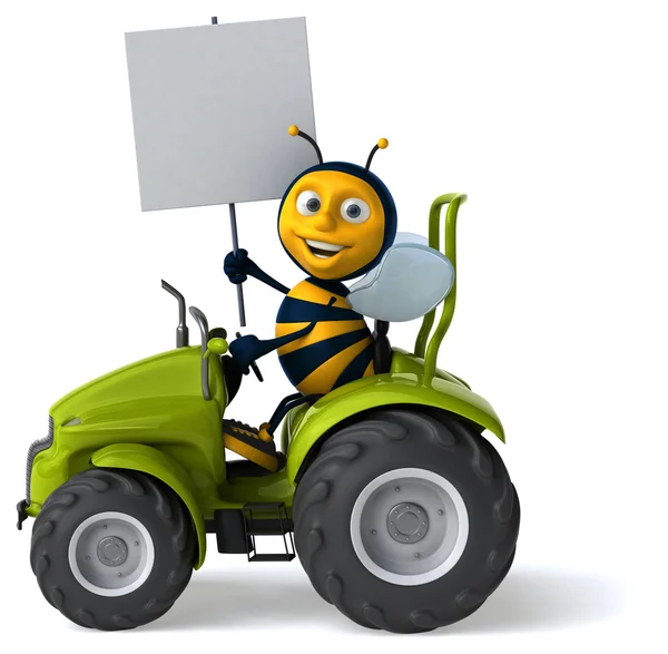 สนุกผึ้งบนรถแทรกเตอร์ — ภาพถ่ายสต็อก
