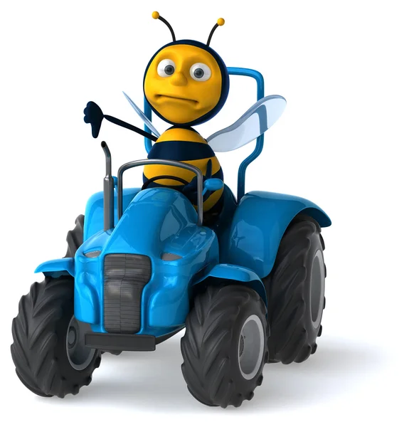 Zábavné včela na traktoru — Stock fotografie