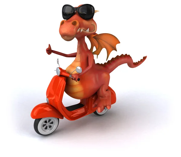 Leuke cartoon dragon — Stockfoto