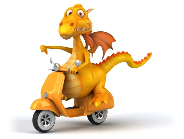 Roliga tecknade dragon — Stockfoto