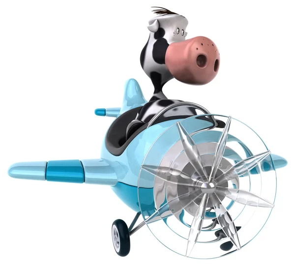 Vaca divertida dos desenhos animados — Fotografia de Stock