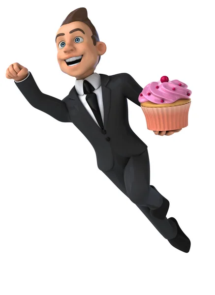 Fun cartoon businessman — Stock Photo, Image