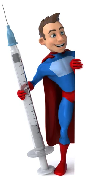 Fun cartoon superhero — Stock Photo, Image