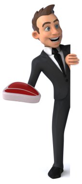 Eğlenceli karikatür işadamı