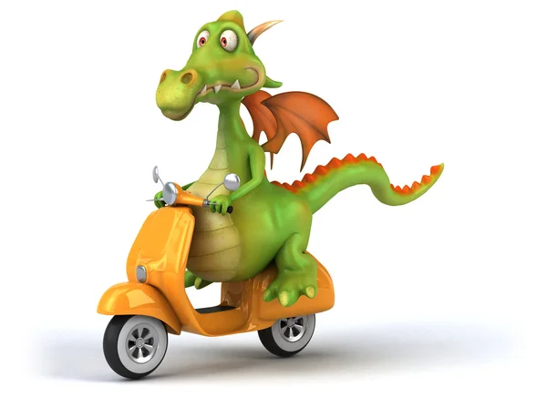 Leuke cartoon dragon — Stockfoto