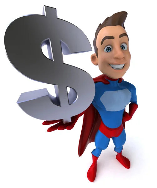 Fun cartoon superhero — Stock Photo, Image