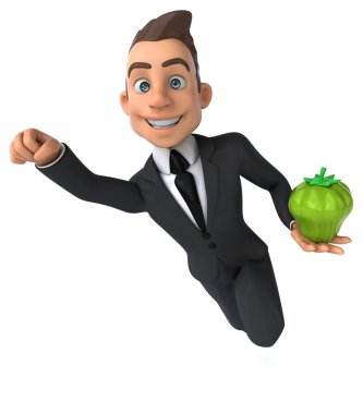 Eğlenceli karikatür işadamı