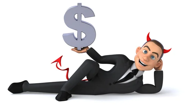 Fun cartoon businessman — Stock Photo, Image