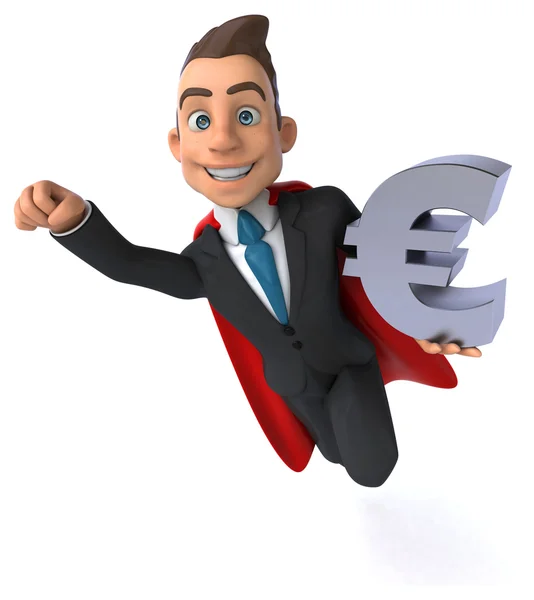 Cartoon Super businessman — Stock Photo, Image