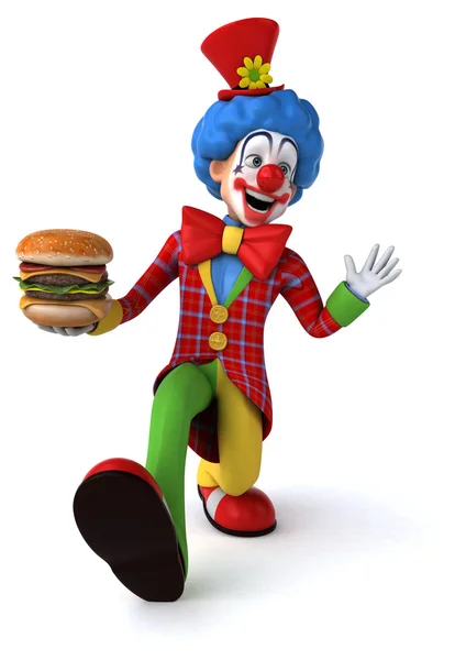 Leuke cartoon clown — Stockfoto