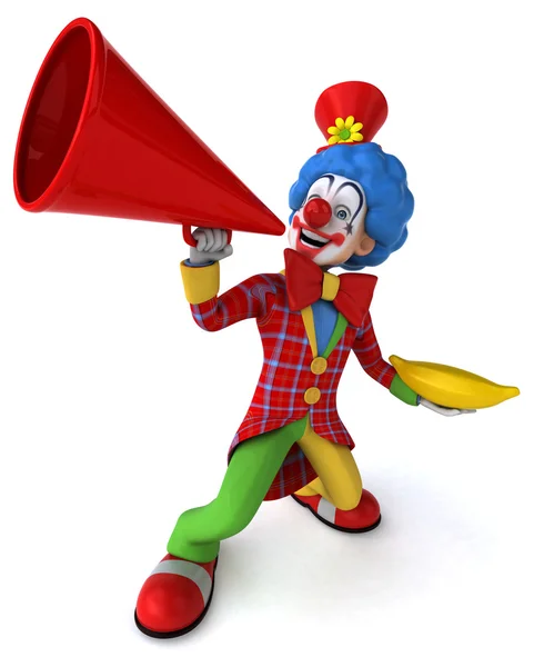 Divertente clown cartone animato — Foto Stock