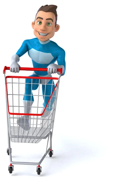 Fun cartoon superhero — Stock Photo, Image