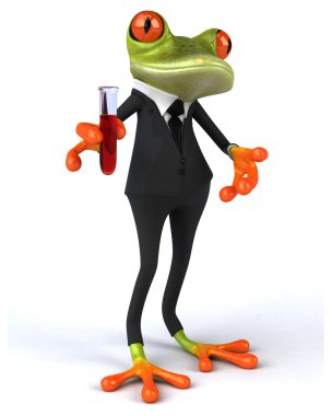 komik karikatür kurbağa