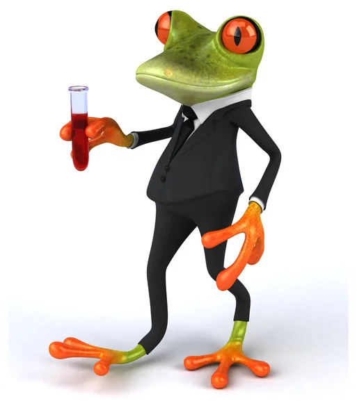 Кумедний мультфільм жаба — стокове фото