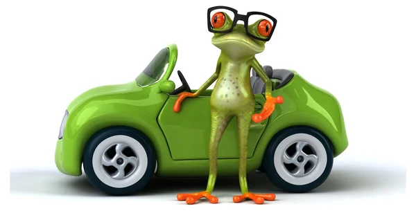 Fun cartoon frog — Stock Photo, Image