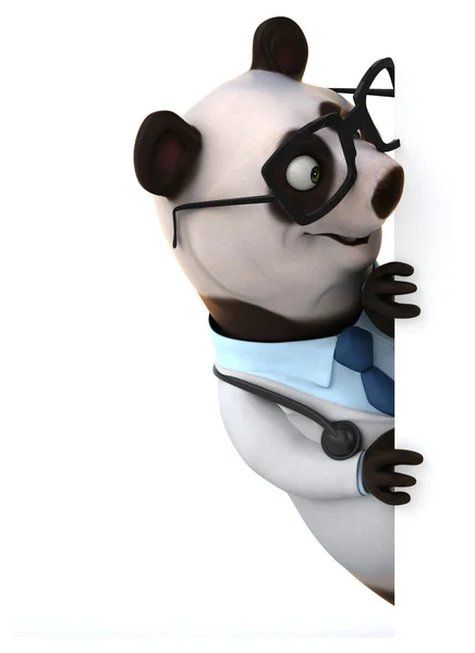 Divertido panda dos desenhos animados — Fotografia de Stock