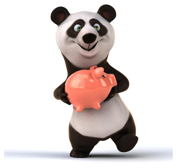 Roliga tecknade panda — Stockfoto