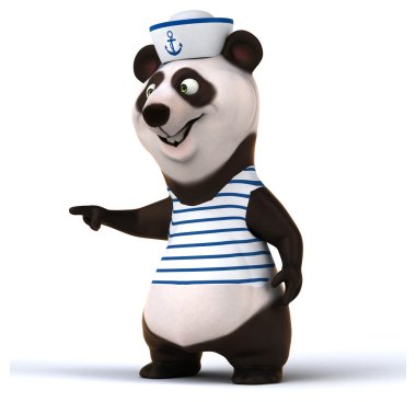 Eğlenceli çizgi film panda