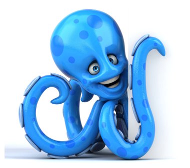 komik karikatür ahtapot