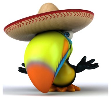 fötr şapkalı Toucan