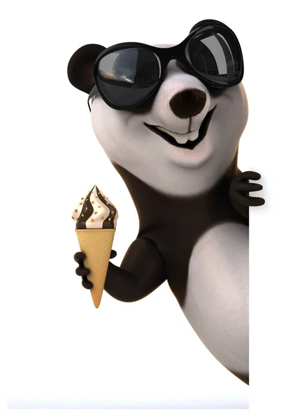 Panda cartoon zabawa — Zdjęcie stockowe
