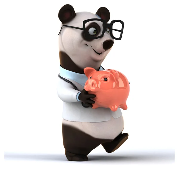 Roliga tecknade panda — Stockfoto