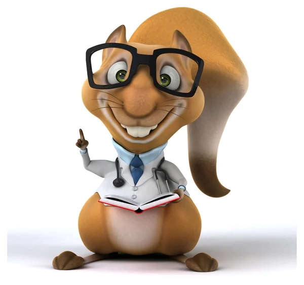 Fun cartoon squirrel — Stock Photo, Image