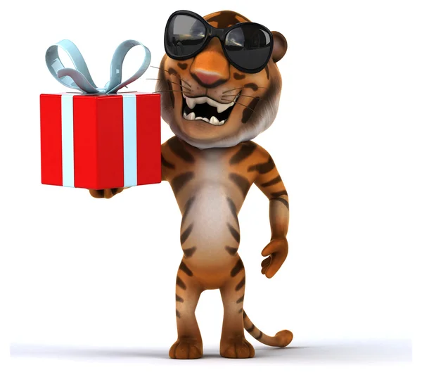 Vicces rajzfilm tigris — Stock Fotó