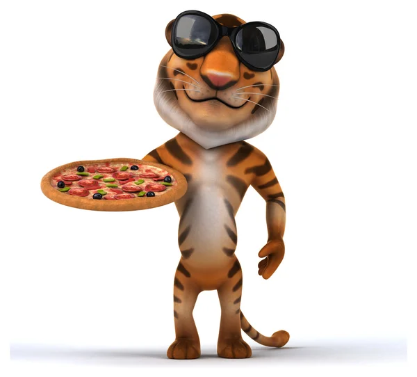 Кумедний мультфільм тигр — стокове фото