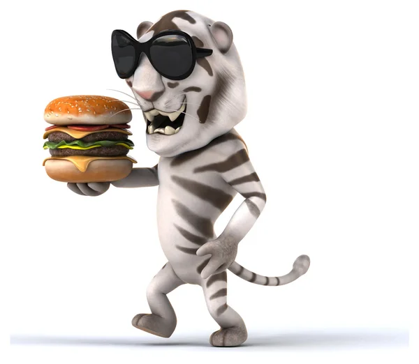 Funny cartoon tiger — Stock Photo, Image