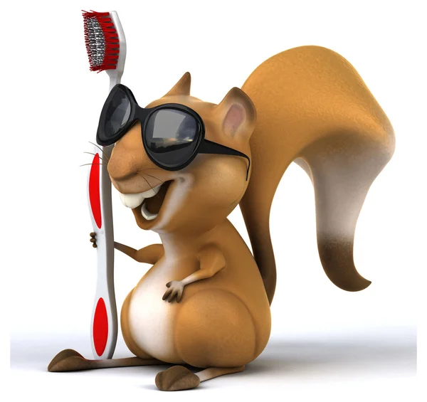 Leuke cartoon eekhoorn — Stockfoto