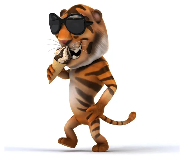 Funny cartoon tiger — Stock Photo, Image