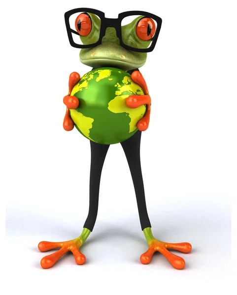 Fun cartoon frog — Stock Photo, Image