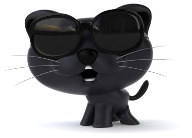 eğlenceli bir karikatür kedi