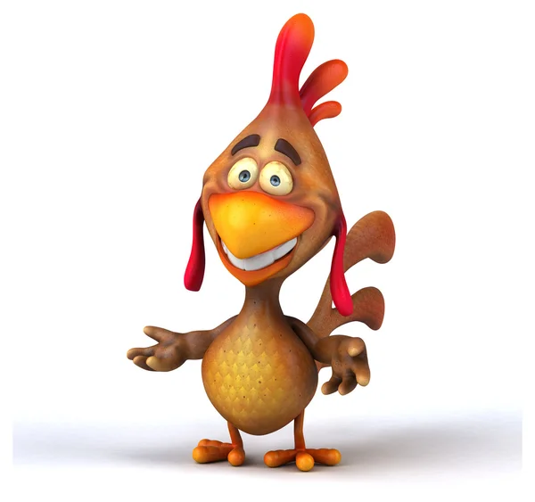 Zábavné kreslené kuře — Stock fotografie