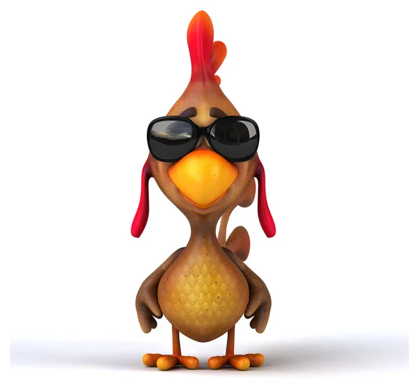Zabawna kreskówka kurczak — Zdjęcie stockowe