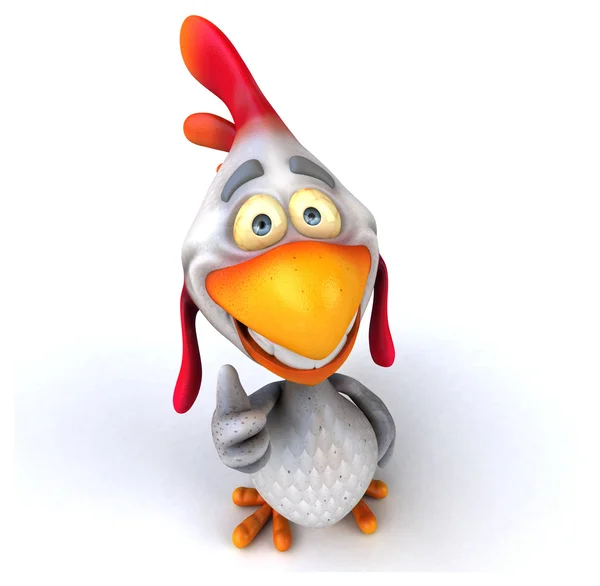 Rolig tecknad kyckling — Stockfoto