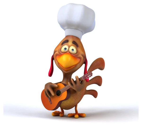 Divertente cartone animato pollo — Foto Stock