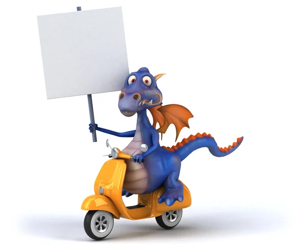 Leuke cartoon dragon — Stockfoto