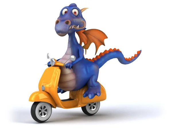 Leuke cartoon dragon — Stockfoto