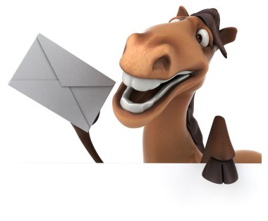 Eğlenceli çizgi film at