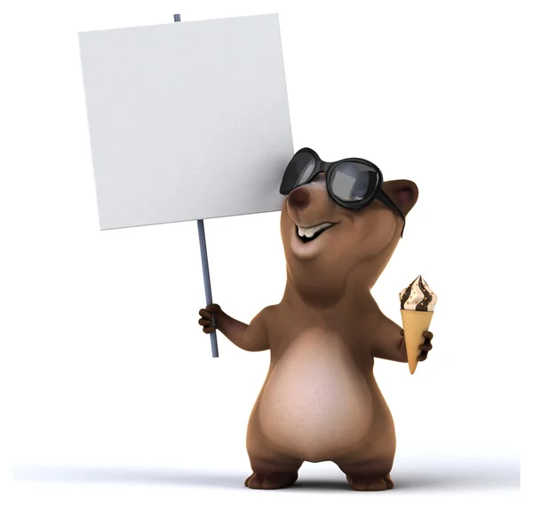 Fun cartoon bear — Stock Photo, Image