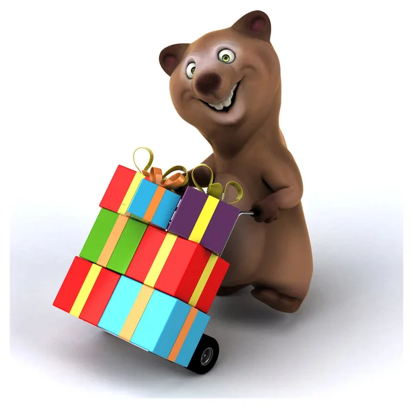 Fun cartoon bear — Stock Photo, Image