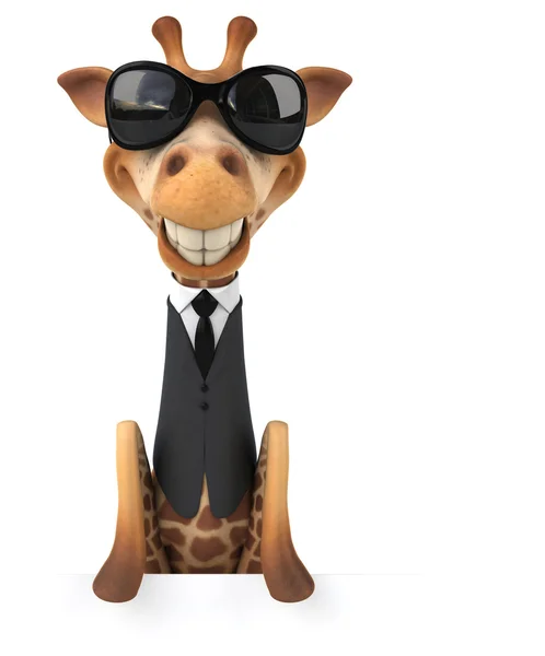 Divertidos dibujos animados jirafa — Foto de Stock