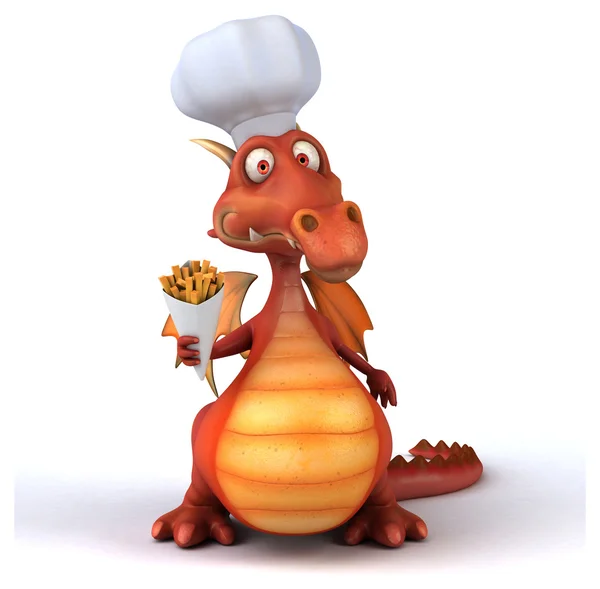 Leuke cartoon dragon — Stockfoto