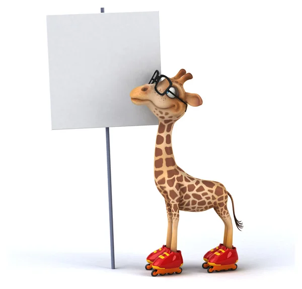 Grappige tekenfilm Giraffe — Stockfoto