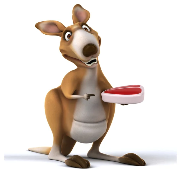 Śmieszne kreskówka kangur — Zdjęcie stockowe
