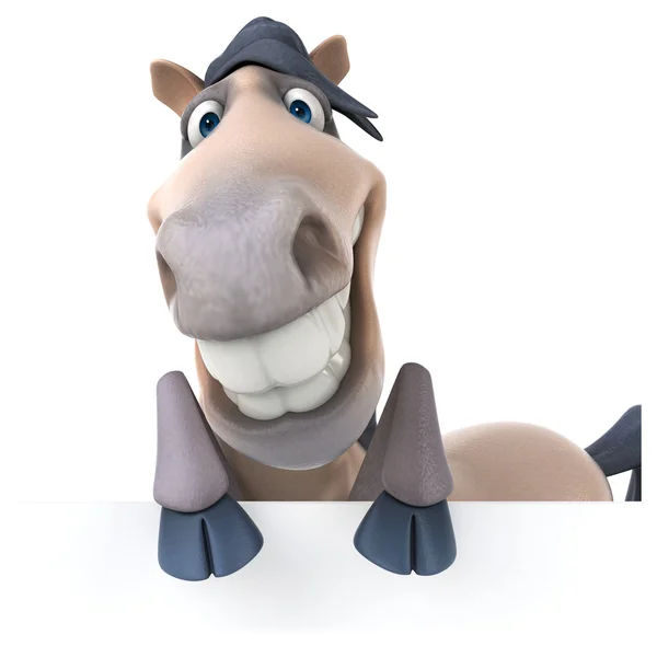 楽しい漫画の馬 — ストック写真