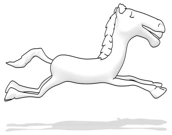 Amusant cheval de dessin animé — Photo
