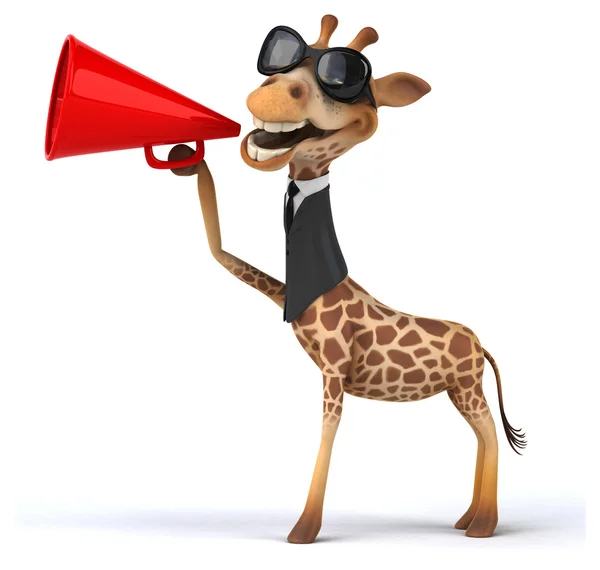 Funny cartoon giraffe — Stock Photo, Image